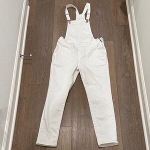 Old Navy Women's White Denim Overalls